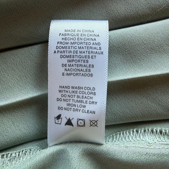 NWT Amour Vert Cambria Pinstripe Pleated Sleeveless Dress in Bronzed Olive Sz S - Picture 12 of 16